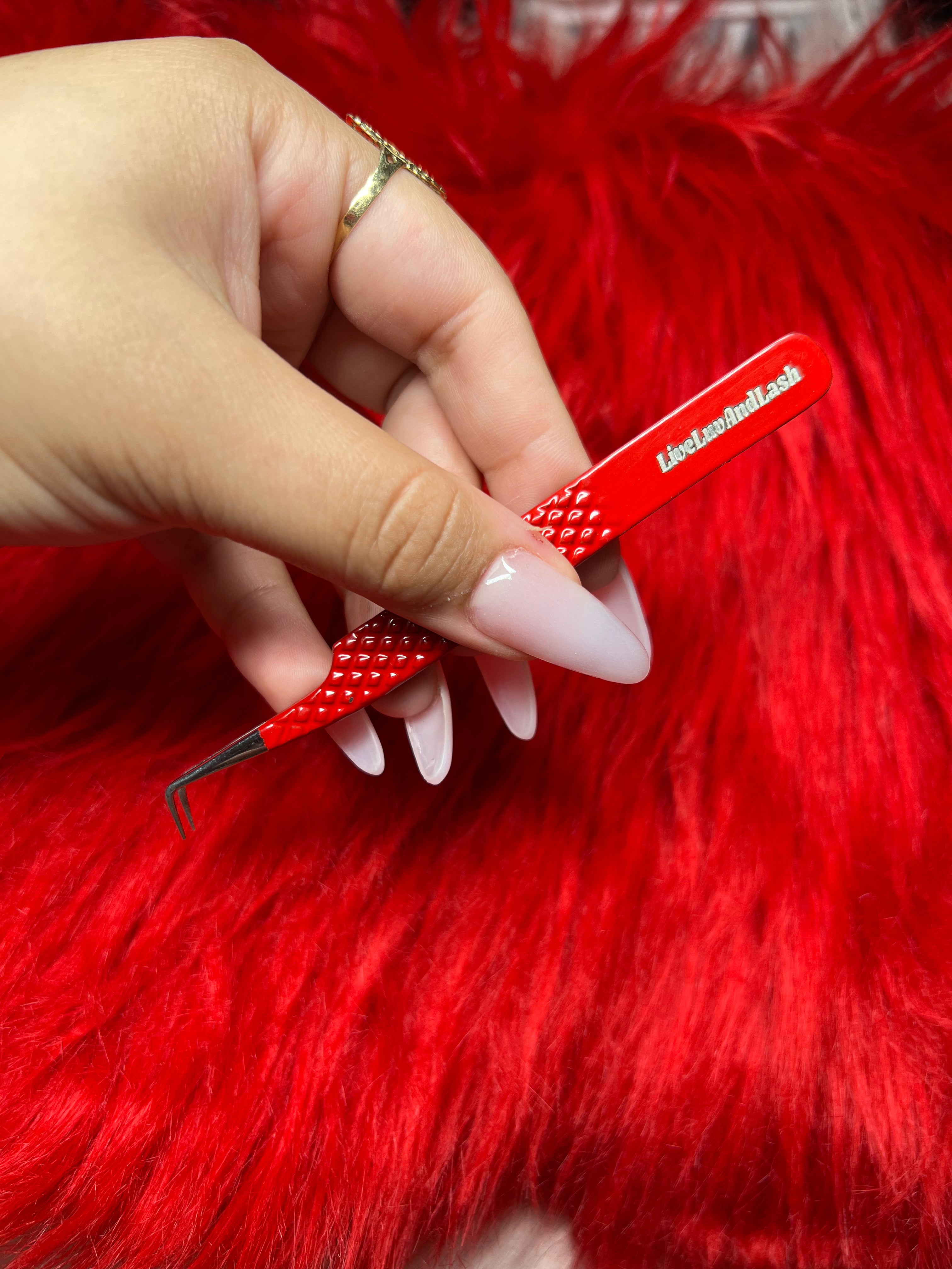 Red Volume tweezers